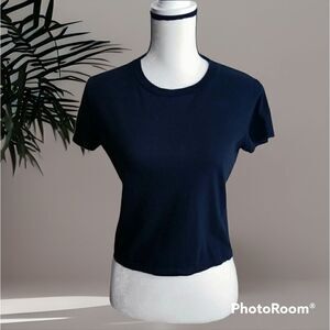 5/$25 Top Shop Black cropped Tshirt